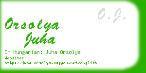orsolya juha business card